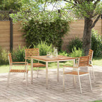 vidaXL Gartenstuhl 4 pcs Öl-Natur 56 x 54,5 x 87 cm Massivholz Teak