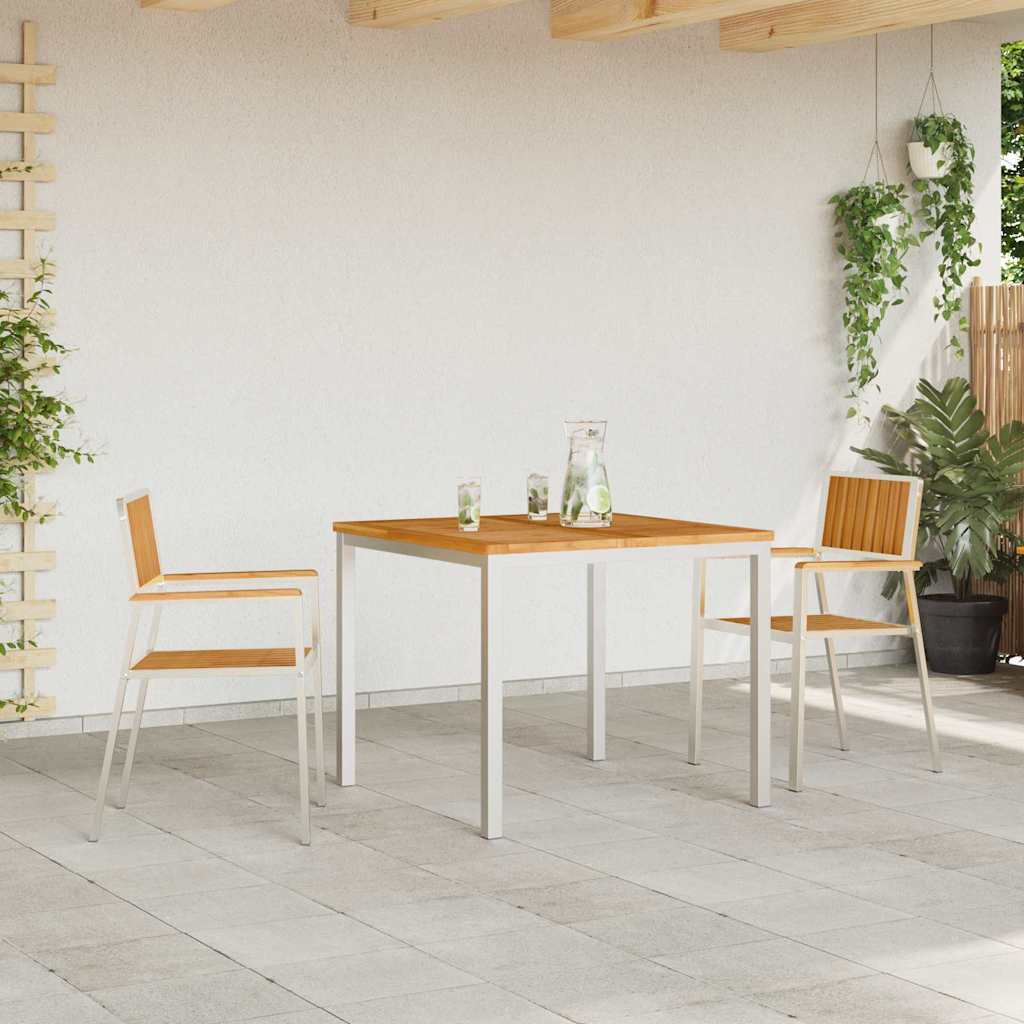 vidaXL Gartenstuhl 2 pcs Braun 56 x 54,5 x 87 cm Massivholz Teak