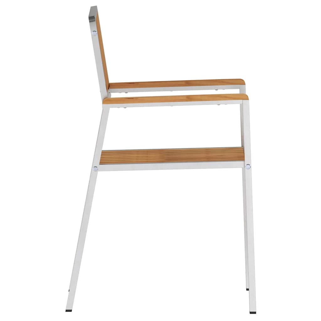 vidaXL Gartenstuhl 2 pcs Braun 56 x 54,5 x 87 cm Massivholz Teak