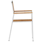 vidaXL Gartenstuhl 2 pcs Braun 56 x 54,5 x 87 cm Massivholz Teak