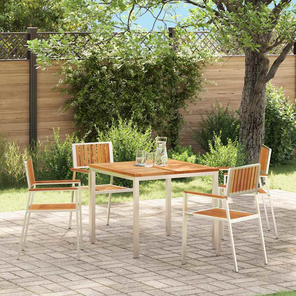 vidaXL Gartenstuhl 4 pcs Braun 56 x 54,5 x 87 cm Massivholz Teak