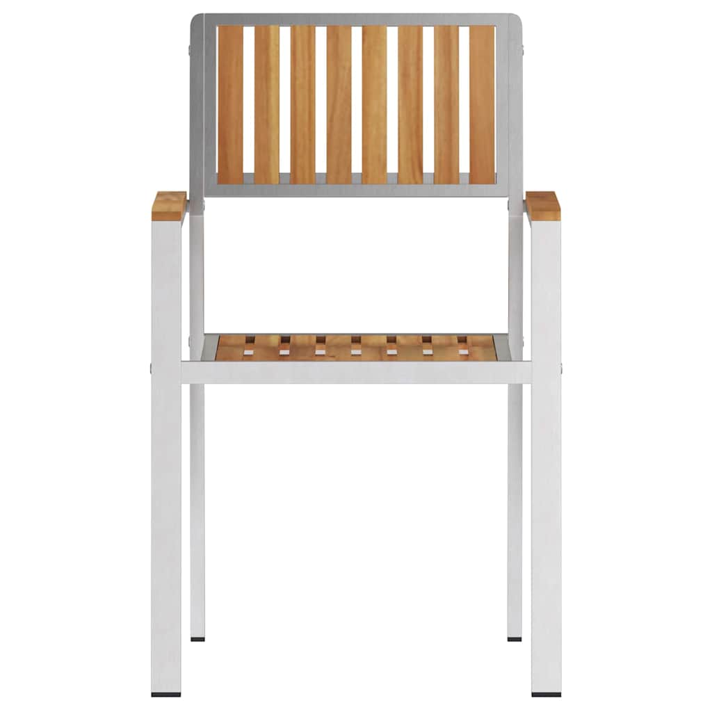 vidaXL Gartenstuhl 4 pcs Braun 56 x 54,5 x 87 cm Massivholz Teak
