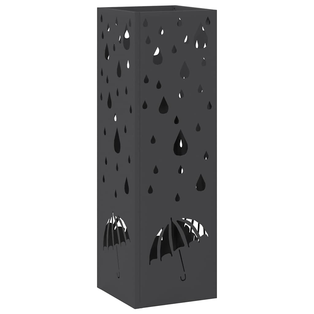 vidaXL Sonnenschirmhalter Schwarz 15,5 x 15,5 x 49 cm Metall
