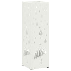 vidaXL Sonnenschirmhalter mit Speicher Weiß 15,5 x 15,5 x 49 cm Metall