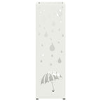 vidaXL Sonnenschirmhalter mit Speicher Weiß 15,5 x 15,5 x 49 cm Metall