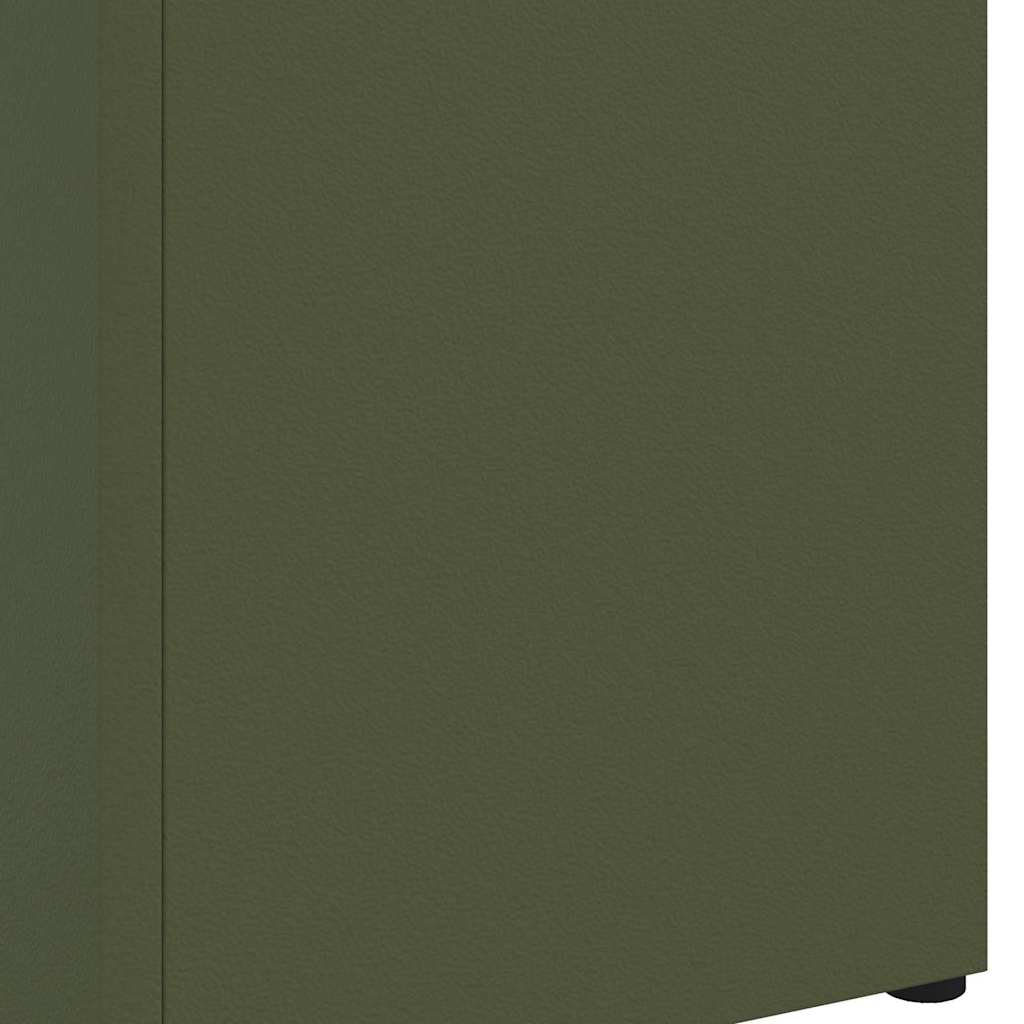 vidaXL Sonnenschirmhalter mit Speicher Oliv 15,5 x 15,5 x 49 cm Metall