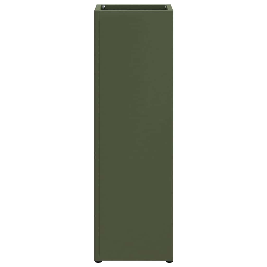vidaXL Sonnenschirmhalter mit Speicher Oliv 15,5 x 15,5 x 49 cm Metall