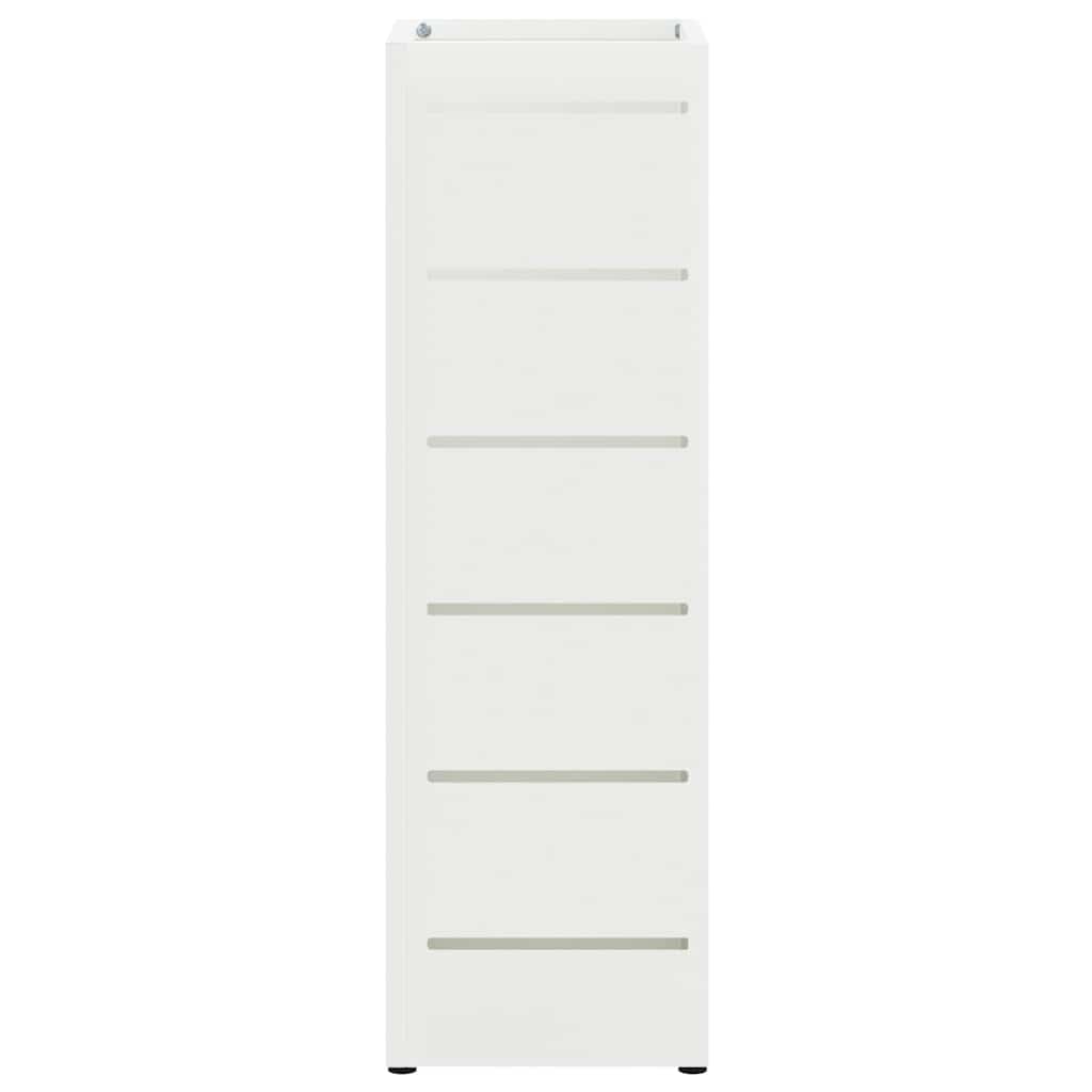 vidaXL Sonnenschirmhalter mit Speicher Weiß 15,5 x 15,5 x 49 cm Stahl