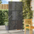 vidaXL Sichtschutz Schwarz 100 x 50 x 180 cm Stahl