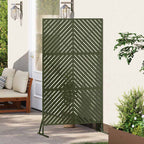 vidaXL Sichtschutz Oliv 100 x 50 x 180 cm Stahl