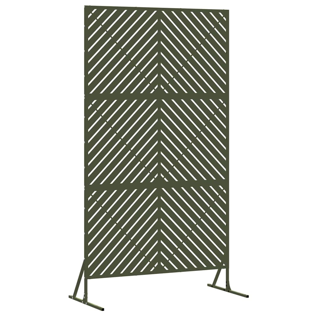 vidaXL Sichtschutz Oliv 100 x 50 x 180 cm Stahl