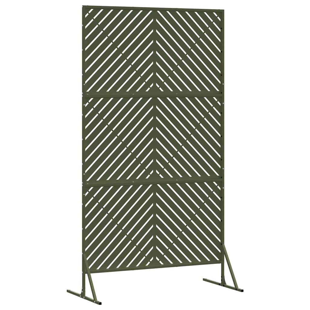 vidaXL Sichtschutz Oliv 100 x 50 x 180 cm Stahl