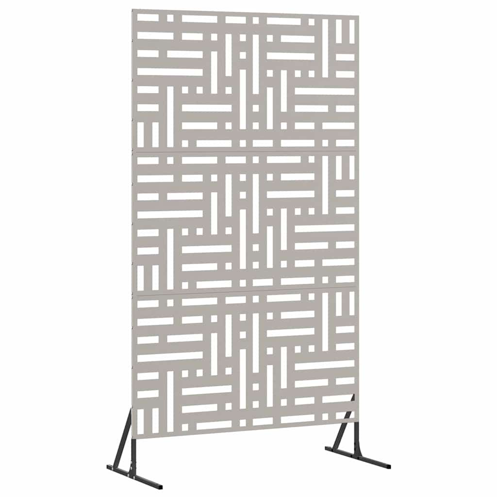 vidaXL Sichtschutz Grau 100 x 50 x 180 cm Wetterfeststahl