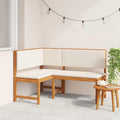 vidaXL Gartenstuhl mit Kissen Braun 140 x 100 x 91cm Massivholz Akazie