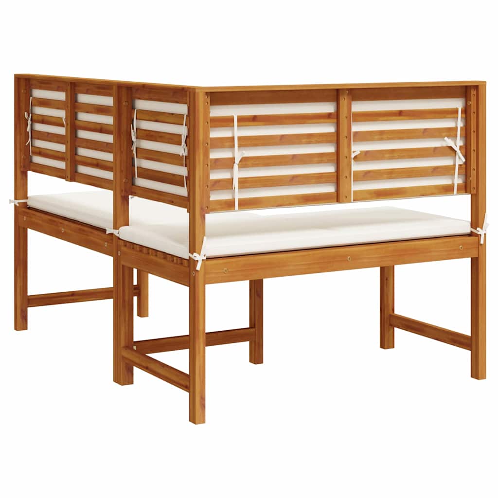 vidaXL Gartenstuhl mit Kissen Braun 140 x 100 x 91cm Massivholz Akazie