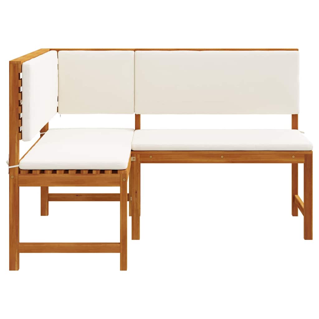 vidaXL Gartenstuhl mit Kissen Braun 140 x 100 x 91cm Massivholz Akazie
