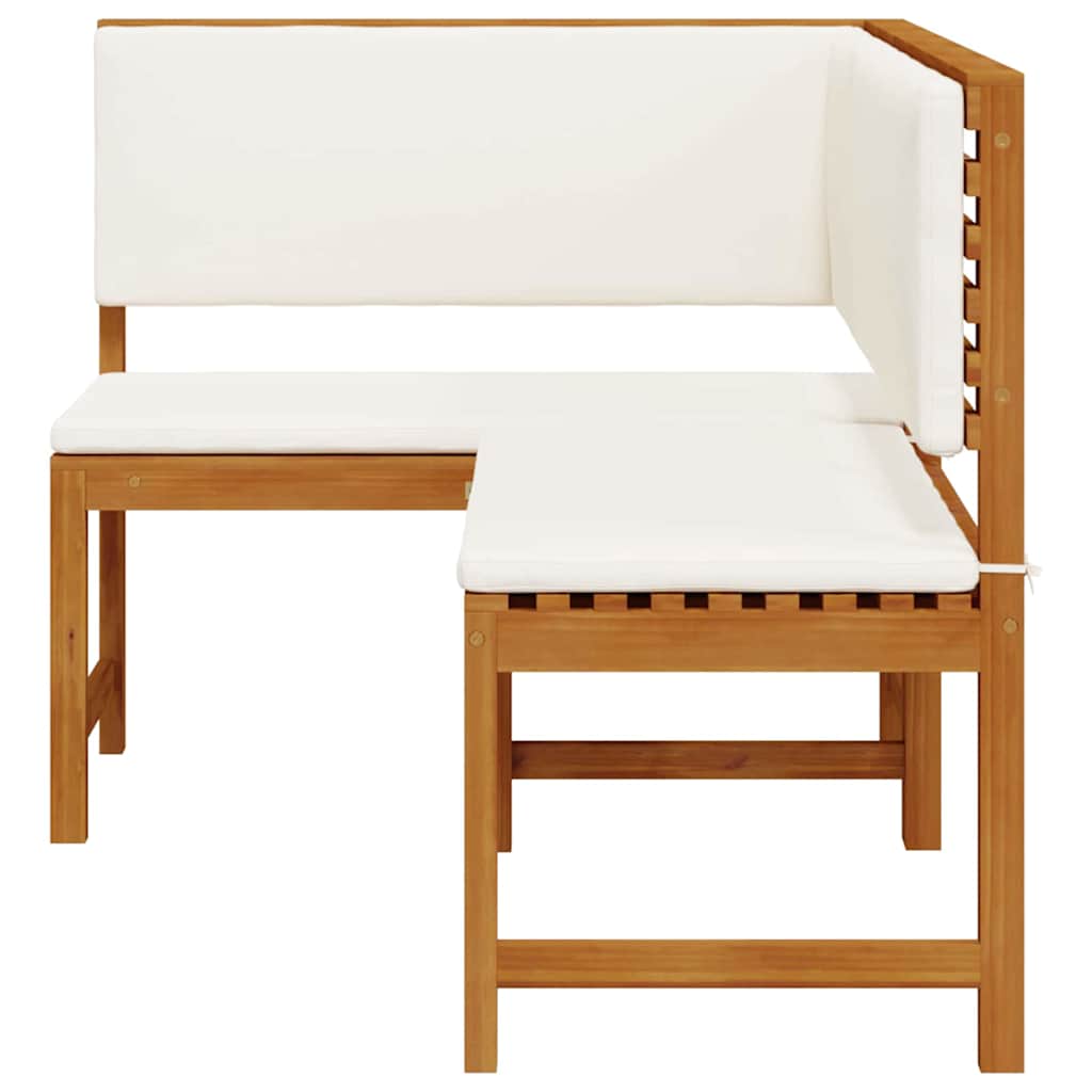 vidaXL Gartenstuhl mit Kissen Braun 140 x 100 x 91cm Massivholz Akazie