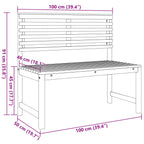 vidaXL Gartenstuhl Braun 100 x 50 x 91cm Massivholz Akazie