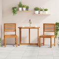 vidaXL Gartenstuhl 2 pcs Braun 50 x 50 x 91cm Massivholz Akazie