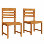 vidaXL Gartenstuhl 2 pcs Braun 50 x 50 x 91cm Massivholz Akazie