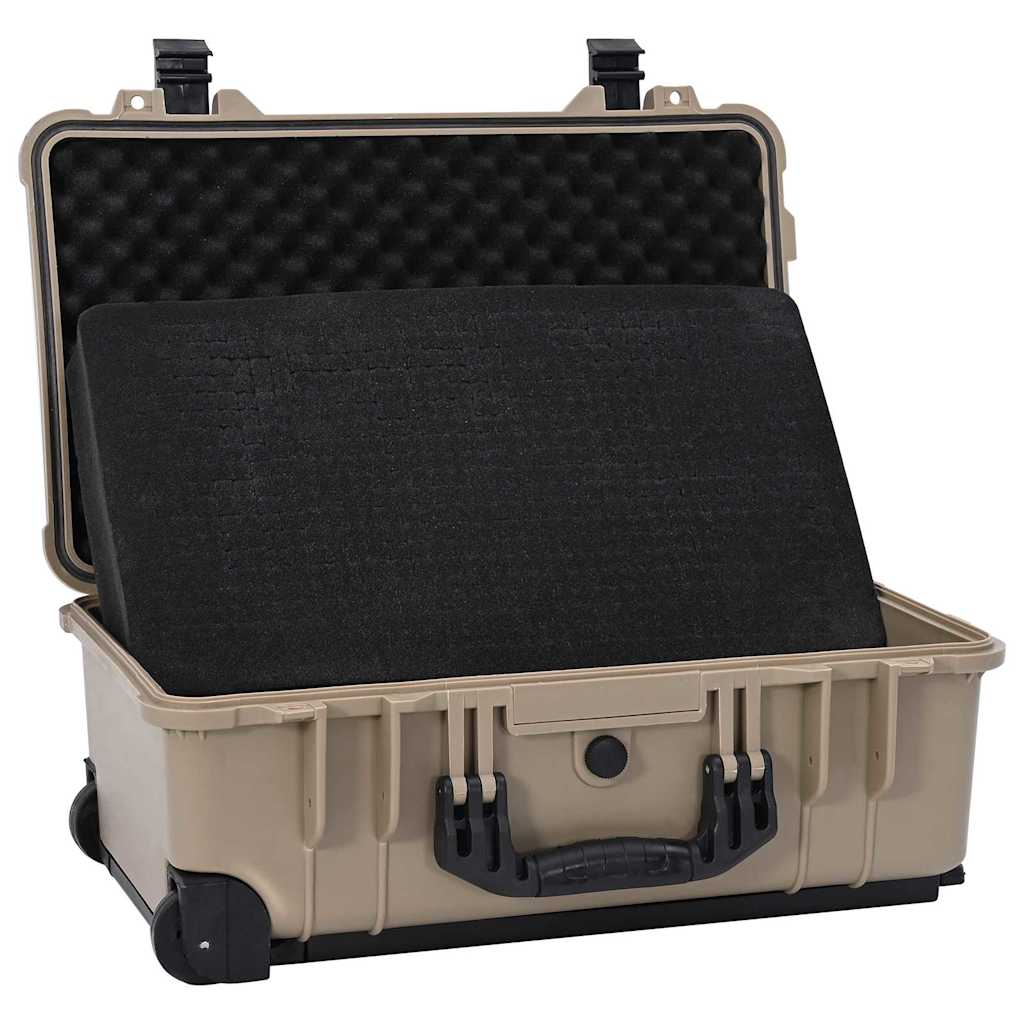 vidaXL Hartschalenkoffer Sand 56 x 35 x 23 cm Polypropylen und ABS