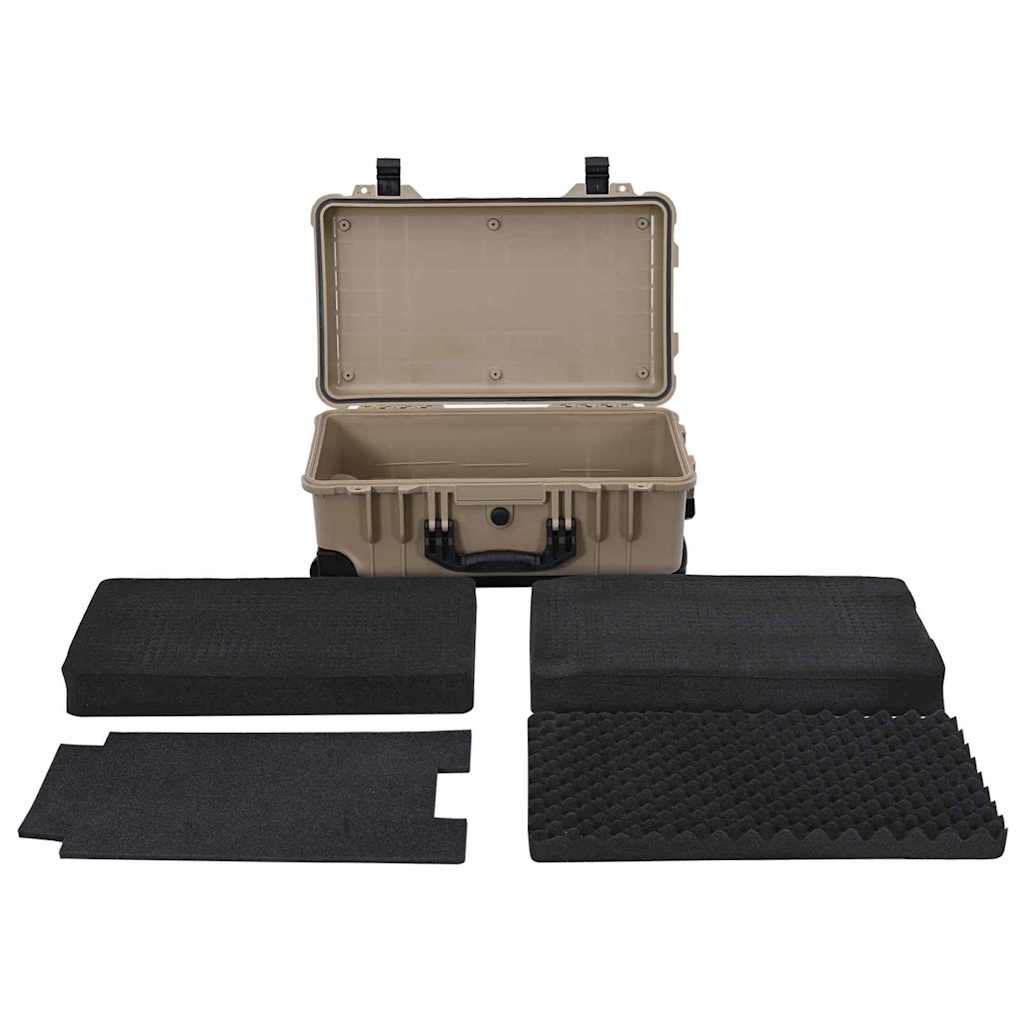 vidaXL Hartschalenkoffer Sand 56 x 35 x 23 cm Polypropylen und ABS