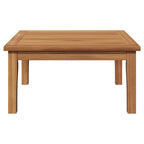 vidaXL Gartentisch Braun Massivholz Teak