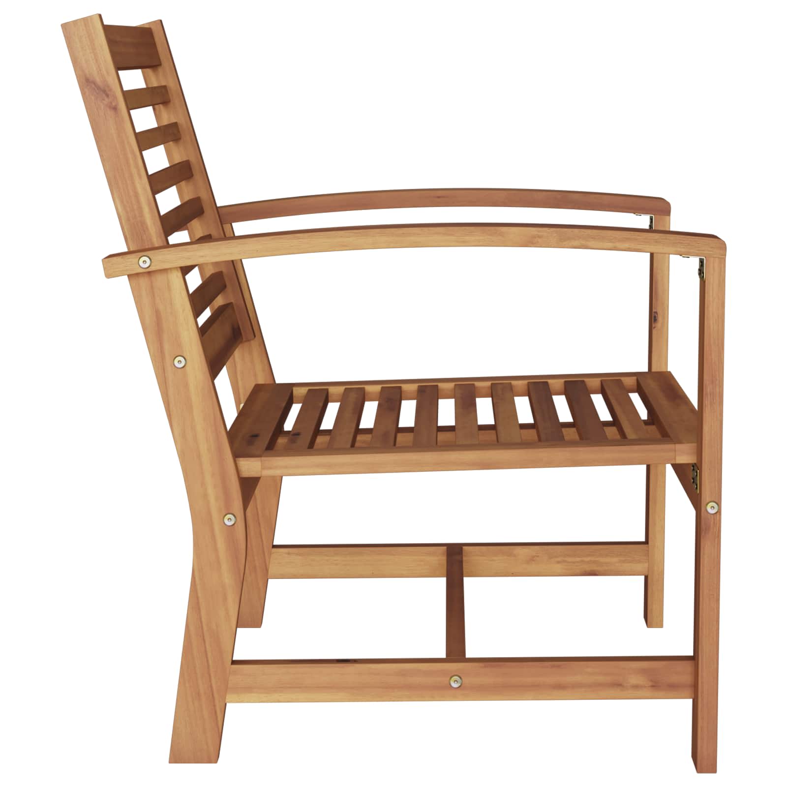 vidaXL Stuhl 2 Stück Braun 65 x 60 x 76,5 cm Massivholz Teak