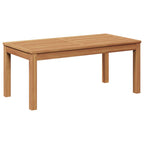 vidaXL Gartenbank und Tischset 2 Stück Braun Massivholz Teak