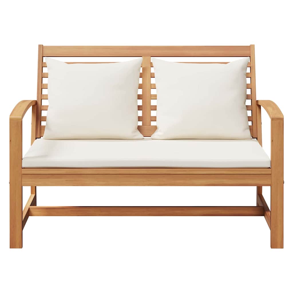 vidaXL Bank Braun und Creme 110 x 66 x 76 cm Massivholz Teak
