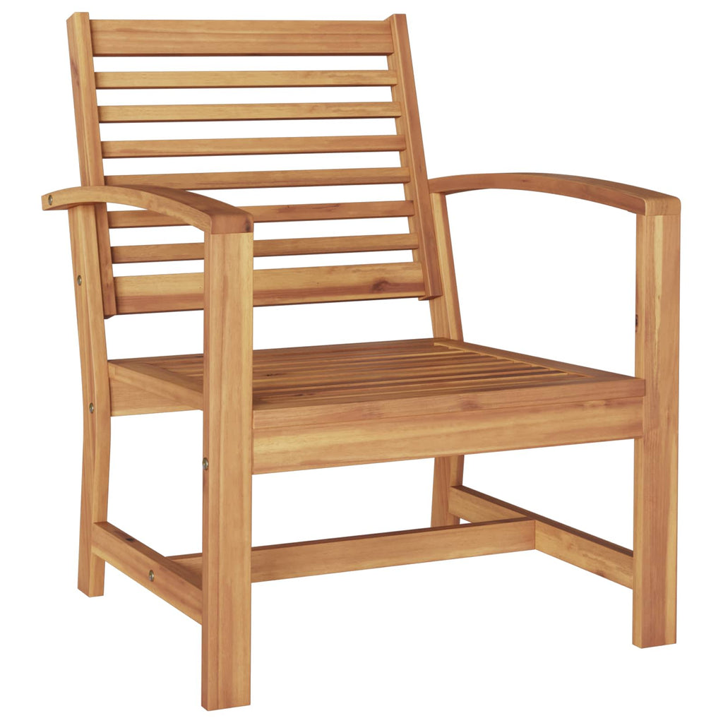 vidaXL Stuhl 2 Stück Braun und Creme 65 x 60 x 76,5 cm Massivholz Teak
