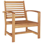vidaXL Stuhl 2 Stück Braun und Creme 65 x 60 x 76,5 cm Massivholz Teak