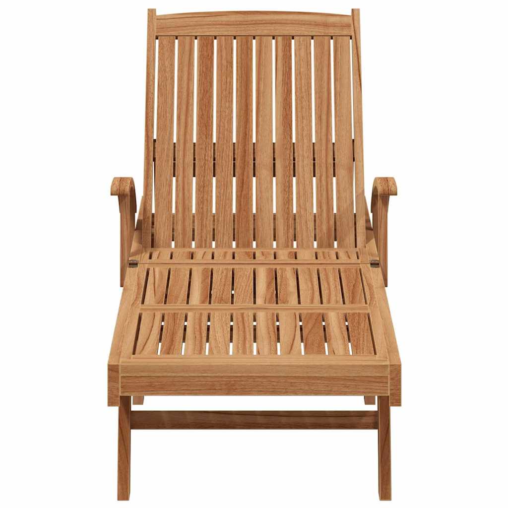 vidaXL Sonnenliege mit Kissen Braun 195 x 59 x 78,5 cm Massivholz Teak