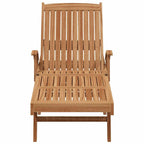 vidaXL Sonnenliege mit Kissen Braun 195 x 59 x 78,5 cm Massivholz Teak