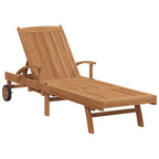 vidaXL Sonnenliege mit Kissen 1-Person 2 pcs Braun Massivholz Teak