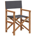 vidaXL Esszimmerstuhl Grau 56 x 54 x 87 cm Massivholz Teak