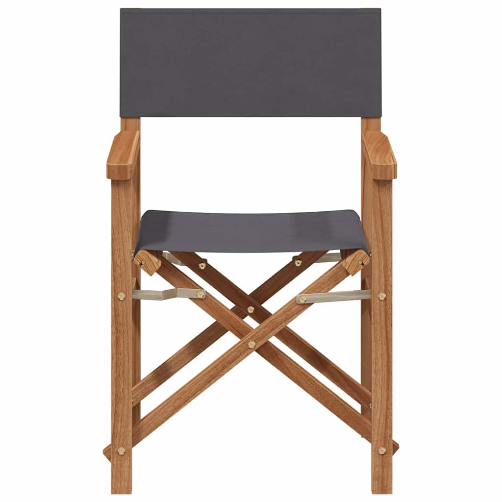 vidaXL Esszimmerstuhl Grau 56 x 54 x 87 cm Massivholz Teak
