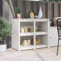 vidaXL Küchenschrank mit Regal MEPPEL Warmes Weiß 106 x 55 x 92 cm