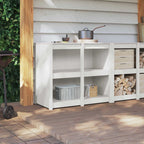 vidaXL Küchenschrank mit Regal MEPPEL Warmes Weiß 106 x 55 x 92 cm
