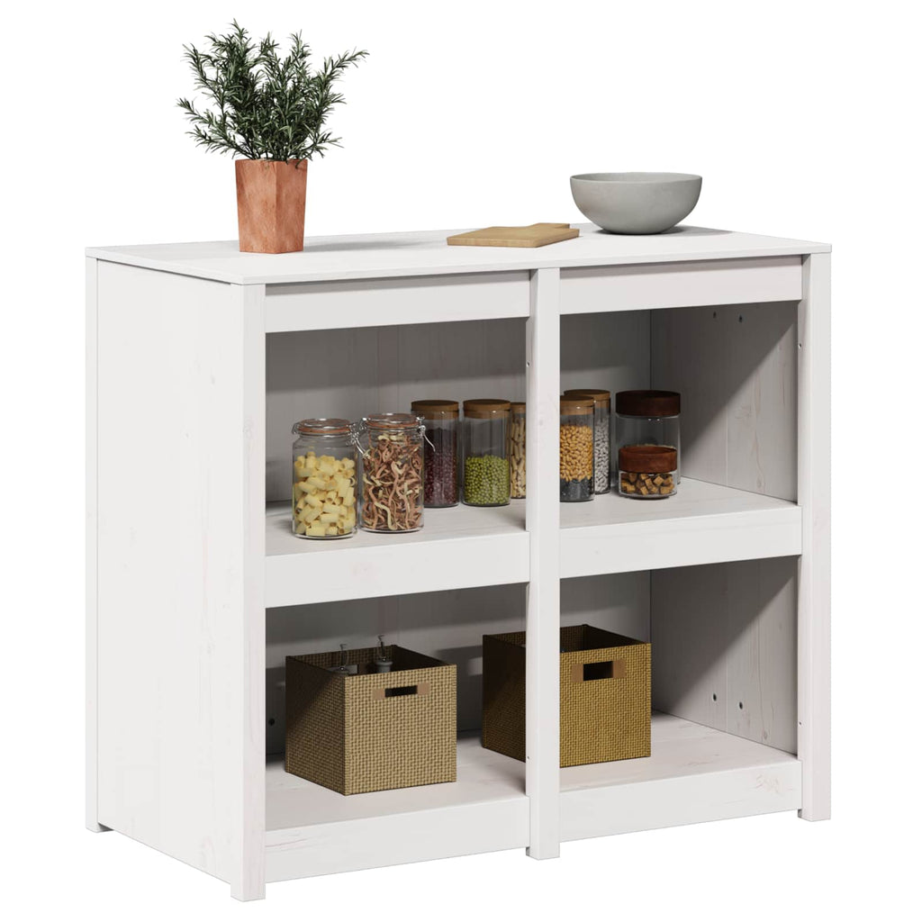 vidaXL Küchenschrank mit Regal MEPPEL Warmes Weiß 106 x 55 x 92 cm