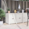vidaXL Küchenschrank MEPPEL Weiß 106 x 55 x 64 cm Massivholz Kiefer