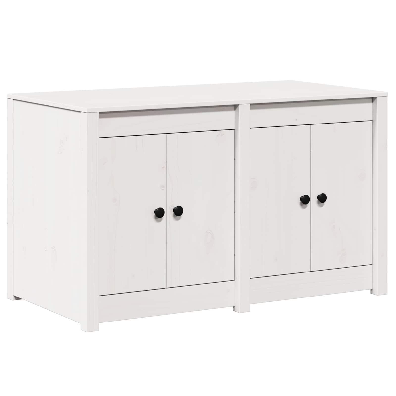 vidaXL Küchenschrank MEPPEL Weiß 106 x 55 x 64 cm Massivholz Kiefer