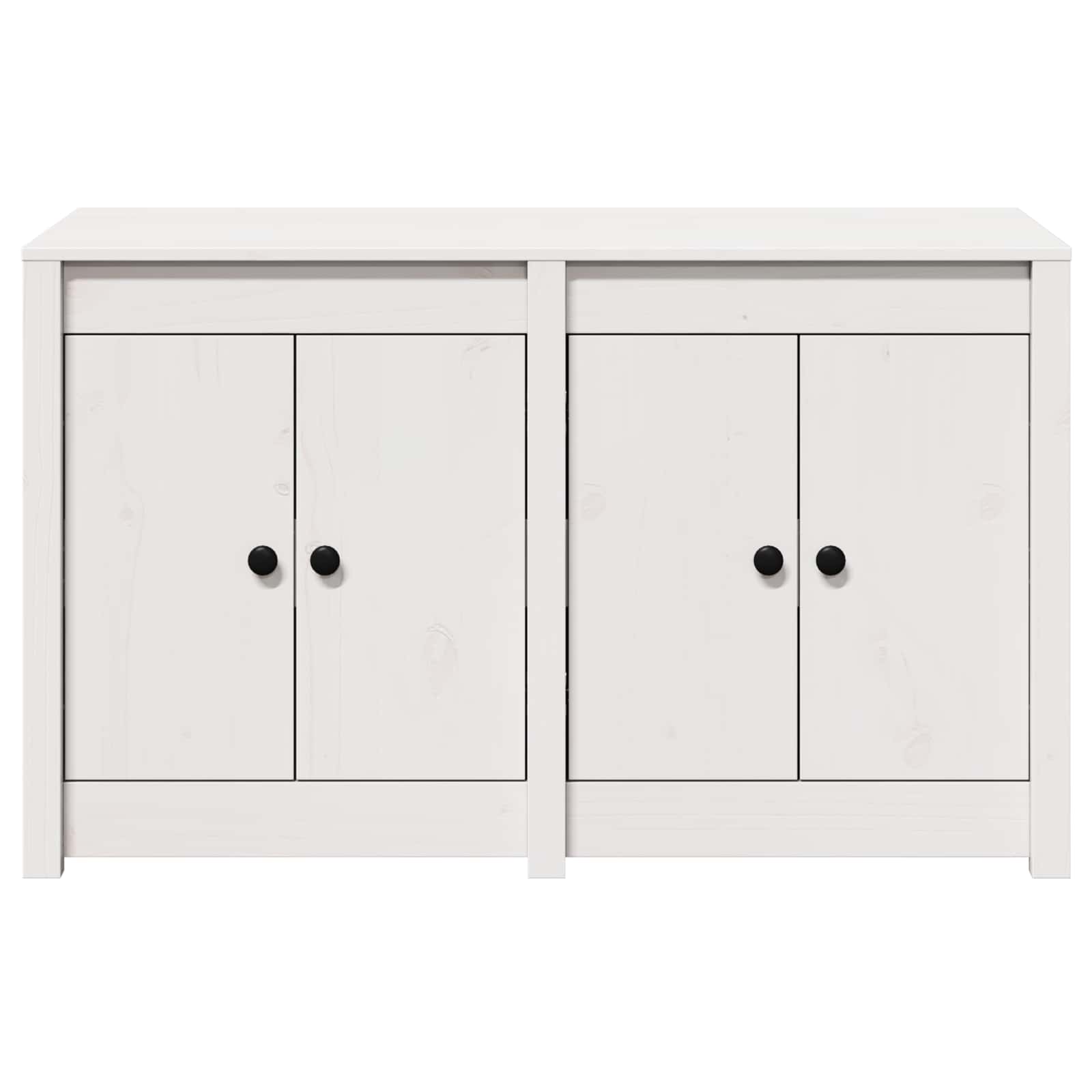 vidaXL Küchenschrank MEPPEL Weiß 106 x 55 x 64 cm Massivholz Kiefer
