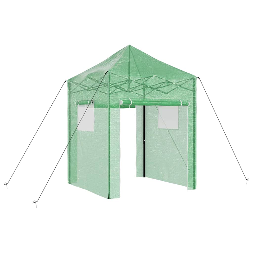 vidaXL Gewächshaus mit Pop-up-Rahmen Grün 200 x 200 x 300 cm Eisen