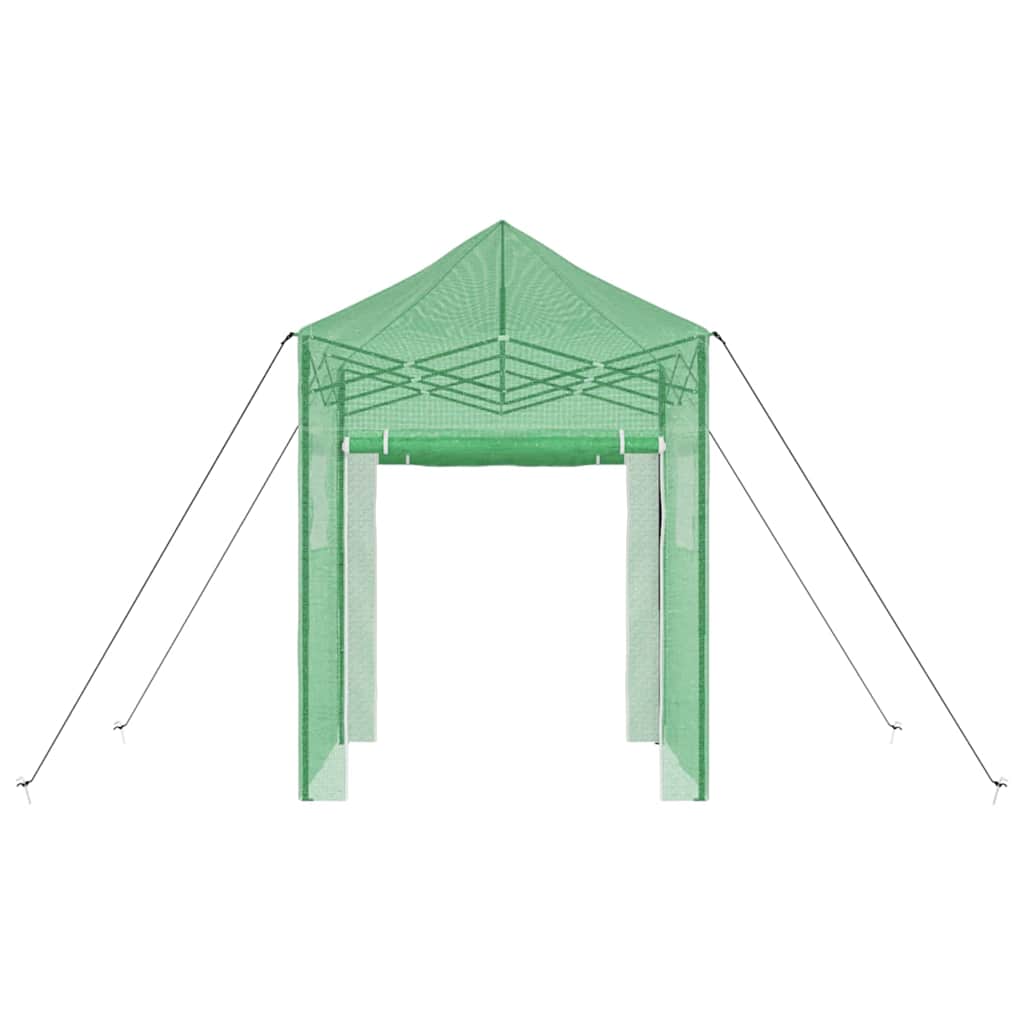 vidaXL Gewächshaus mit Pop-up-Rahmen Grün 200 x 200 x 300 cm Eisen