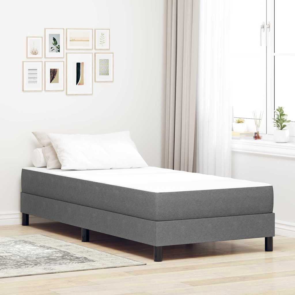 vidaXL Bettmatratze mit Matratze Hellgrau 80 x 200 cm Stoff