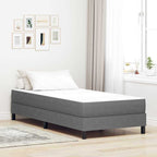 vidaXL Bettmatratze mit Matratze Hellgrau 80 x 200 cm Stoff