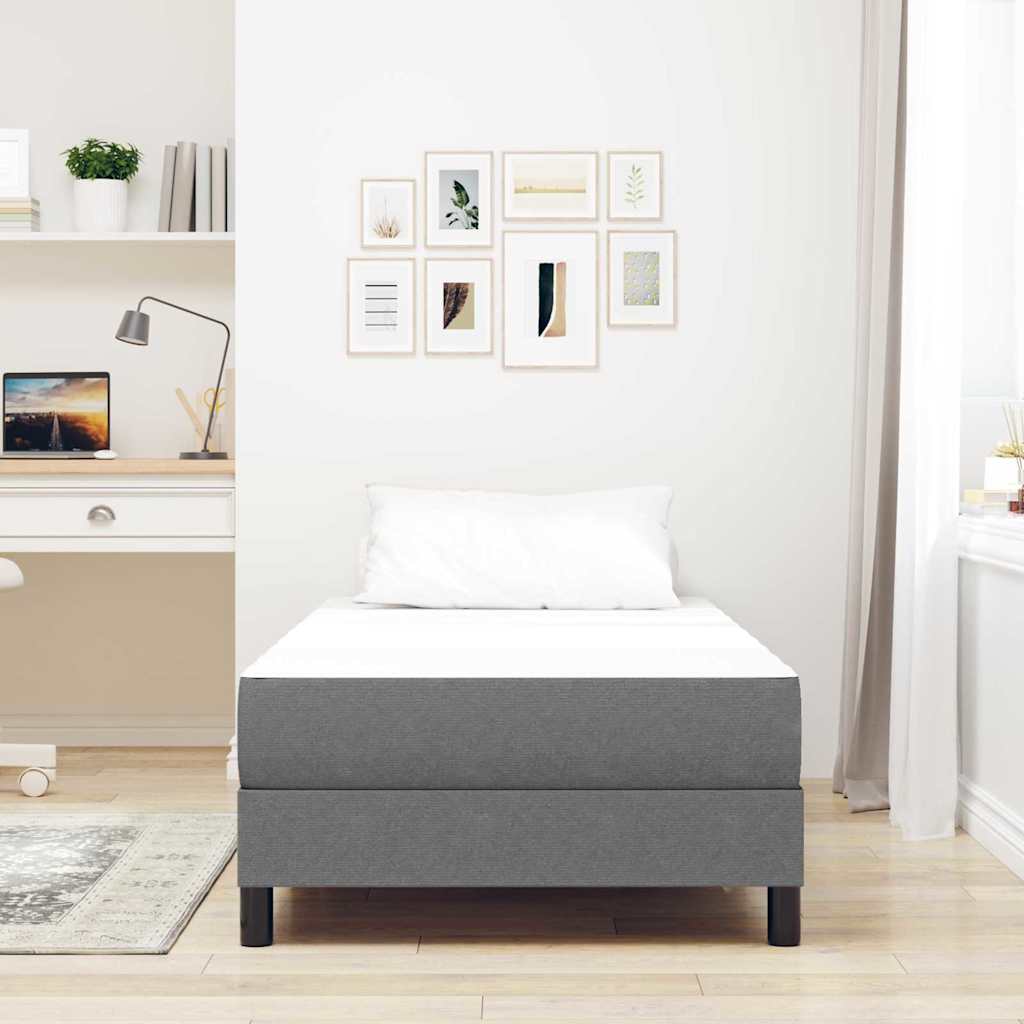 vidaXL Bettmatratze mit Matratze Hellgrau 80 x 200 cm Stoff