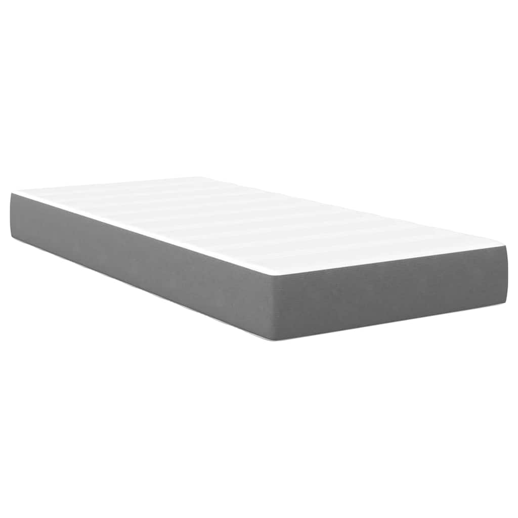 vidaXL Bettmatratze mit Matratze Hellgrau 80 x 200 cm Stoff