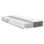 vidaXL Bettmatratze mit Matratze Hellgrau 80 x 200 cm Stoff